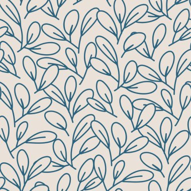 Asgari çizgili botanik yaprakları pürüzsüz