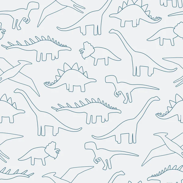 Minimální dinosauři děti bezešvé vzor pozadí — Stockový vektor