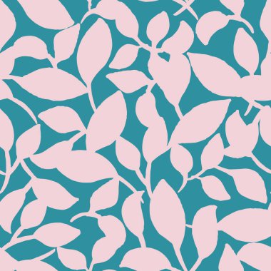 Keskin soyut pastel botanik desen tekrar kumaş izi arkaplanı