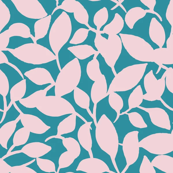Hranaté abstraktní pastelový botanický vzor opakovat tkaniny tisk pozadí — Stockový vektor