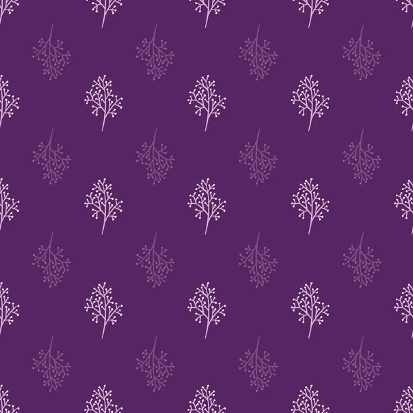 Violet fleurs sauvages motif répéter tissu impression fond — Image vectorielle