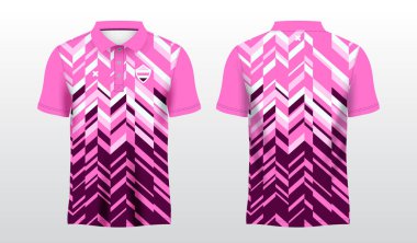 Polo spor tişörtü süsleme şablonu için mor ve pembe soyut arkaplan