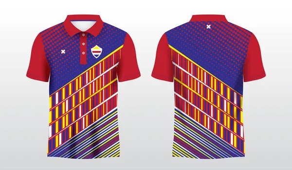 Polo spor forması şablonu için renkli süblimleşme gömleği