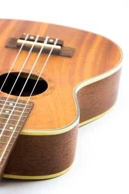 Kahverengi ukulele arka planın parçası
