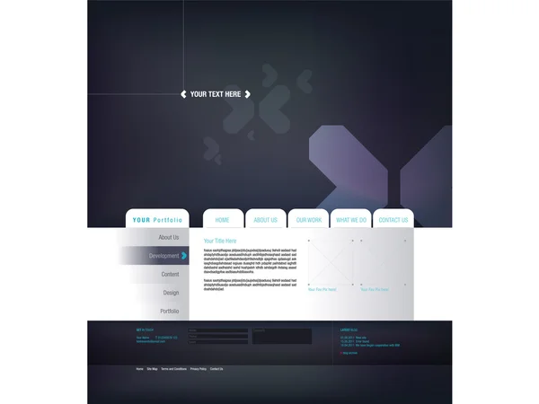 Website ontwerpsjabloon — Stockvector