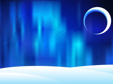 İzlanda üzerinde Kuzey ışıkları Aurora
