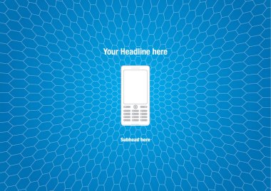 Web üzerinde mavi telefon