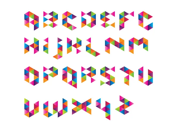Colourful Prism Font — Vector de stoc