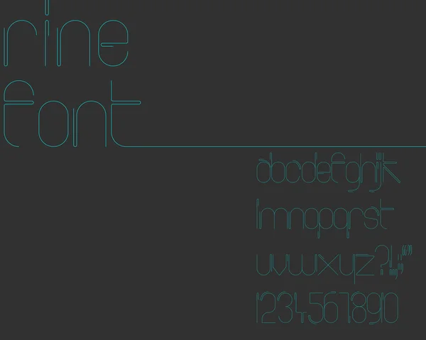 Тонкі Rine шрифту — стоковий вектор