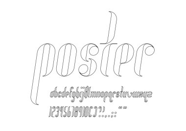 Yuvarlak kısaltılmış italik yazı tipi