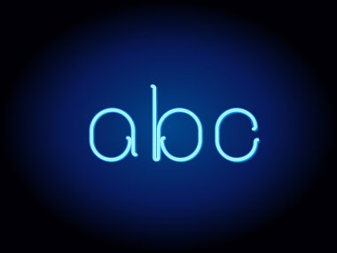 Parlak Neon yazı tipi