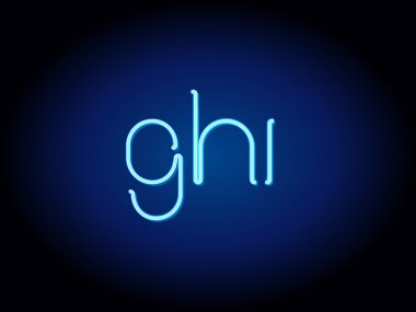 Parlak Neon yazı tipi