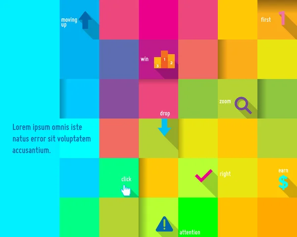 Soyut renkli küp tasarım şablonu