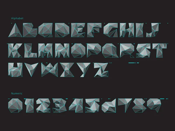 Drie dimensie lettertype — Stockvector