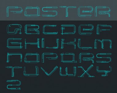 geometri şekli formu alfabe seti