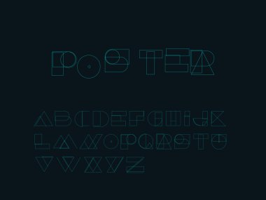 Karışım satır Tasarımcısı alfabe yazı tipi