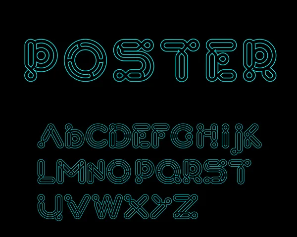 Infinity doolhof lettertype — Stockvector