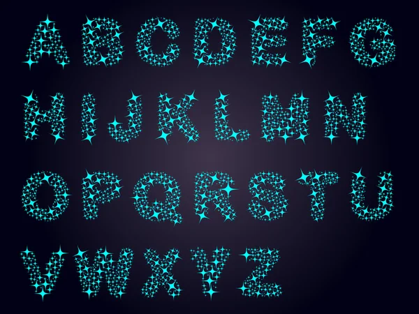 pırıltı yıldız yazı tipi