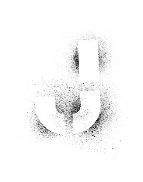 Grunge stencil alphabet — Stock Vector