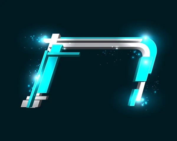 Üç boyutlu fütüristik yazı tipi