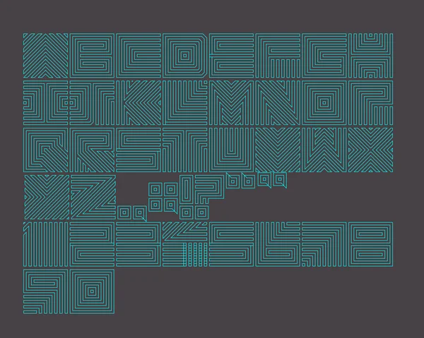 Zielony labirynt czcionki — Wektor stockowy