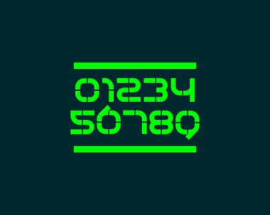 parlak yeşil modern yazı tipi