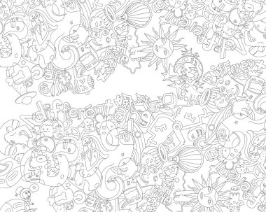 Doodle desen şablon