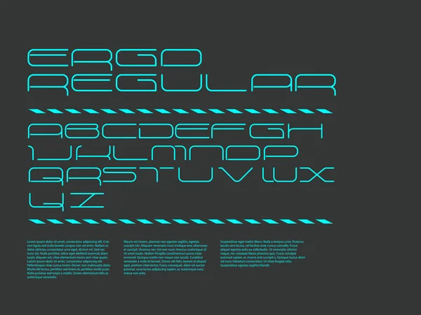Ergo lettertype - reguliere — Stockvector