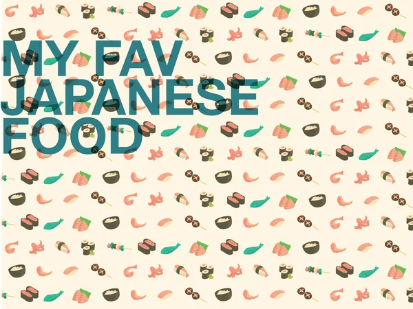 Padrão de comida japonesa —  Vetores de Stock