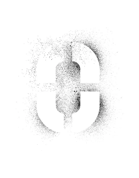 Grunge şablon alfabesi — Stok Vektör