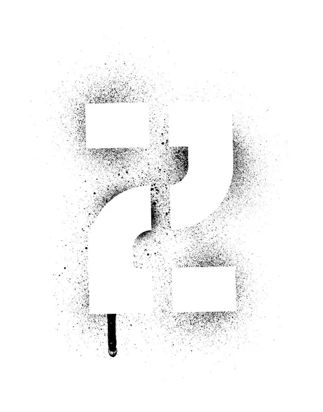 Grunge alphabet de pochoir — Image vectorielle