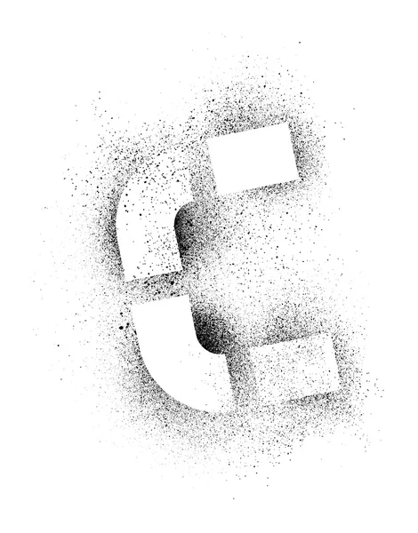 Grunge alfabeto stencil — Vettoriale Stock