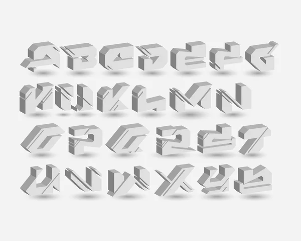 Paper cut font type — Stock Vector