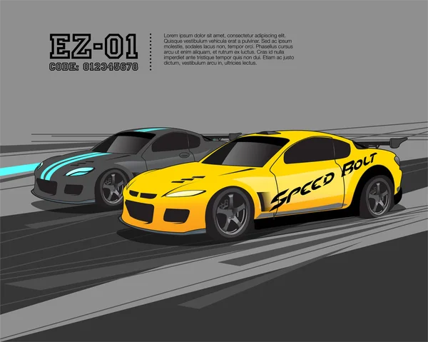 Racing auto ontwerpsjabloon — Stockvector