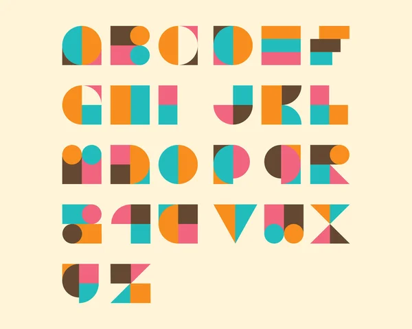 Geometrik yazı seti