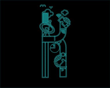 Neon yazı tipi simge yazı tipi