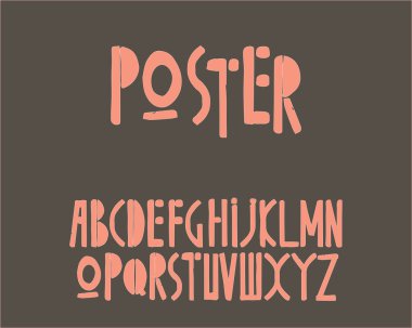 Retro eski yazı tipi