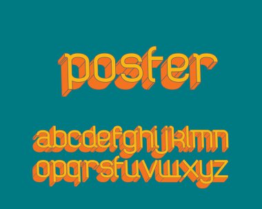 Modern retro yazı tipi 