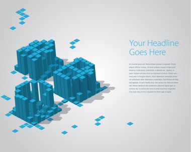 3D Dijital piksel font