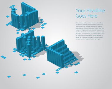 3D Dijital piksel font