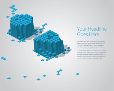 3D Dijital piksel font