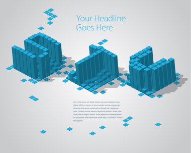 3D Dijital piksel font