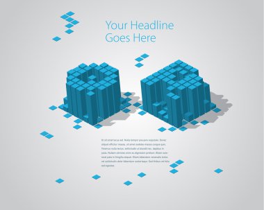 3D Dijital piksel font