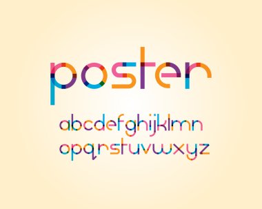 üst üste gelen keskin kenar çizgi yazı tipi