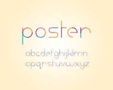 üst üste gelen keskin kenar çizgi yazı tipi