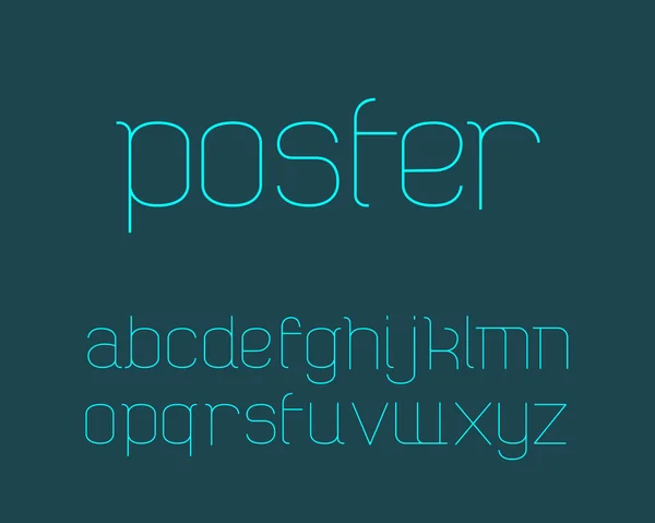Vettore font moderno — Vettoriale Stock