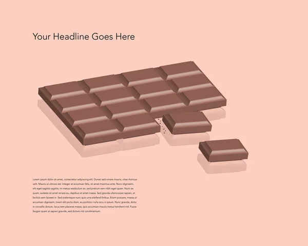 Chocolate bar fundo — Vetor de Stock