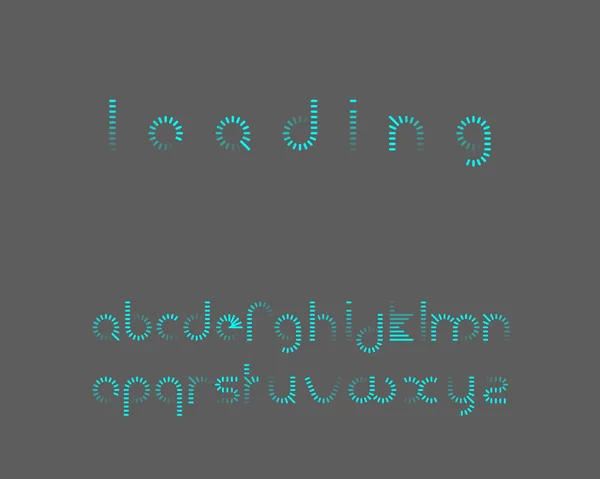 Loading font outline — Stock Vector