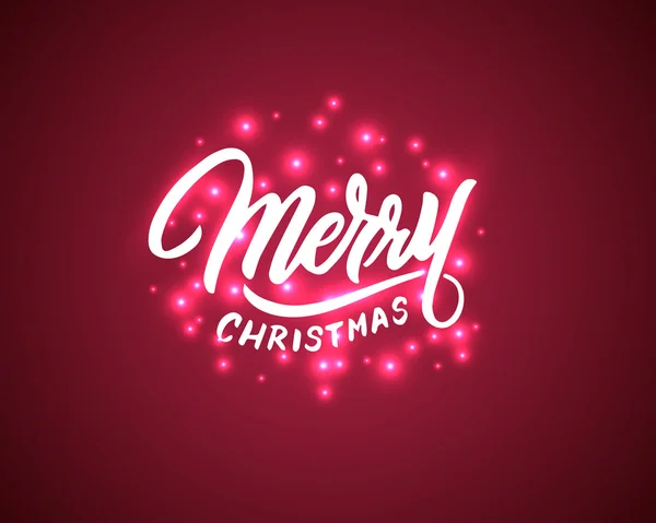 Handwriting Merry Christmas — Stock Vector