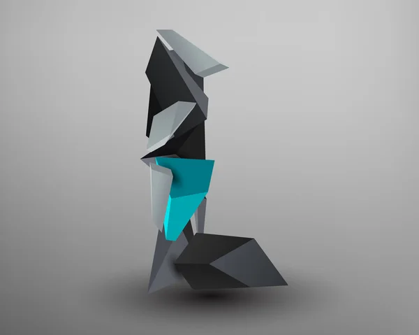 Fonte 3D Prism — Vetor de Stock